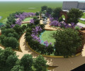 Projekt krajobrazowy na terenie dawnego cmentarza Greenlawn w Indianapolis