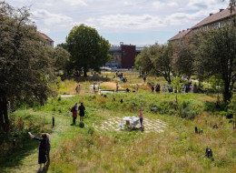Grønningen-Bispeparken w Kopenhadze to przykład podejścia do projektowania przestrzeni miejskich, w których priorytetem staje się adaptacja do zmian klimatycznych oraz poprawa jakości życia mieszkańców. Rewitalizacja terenu o powierzchni 20 000 m2 przekształciła nieużytkowane, jednolite trawniki osiedla z lat 50. XX w. w dynamiczny, zróżnicowany pod względem funkcjonalnym ekosystem,