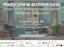 W epoce koncepcji Medycyny opartej na wartościach (Value Based Healthcare VBC) zainicjowanej przez harwardzkiego ekonomistę Michaela Portera, nacisk w ochronie zdrowia kładziony jest nie tyle na sam fakt świadczenia usług, ile na efekty kompleksowej poprawy zdrowia i jakości życia pacjenta. Jednym z elementów koncepcji VBC jest na pewno architektura. W czasie naszej konferencji będziemy badać jaki jest dzisiaj stan rozważań na ten temat oraz jakie wskazówki praktyczne wypływają z połączenia współczesnej architektury oraz medycyny typu VBC. Zapraszamy 24 października 2023 na godz. 9:00 do Centrum Olimpijskiego w Warszawie. Wstęp wolny. Aby wziąć udział w spotkaniu wystarczy zarejestrować się. 