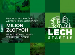 Pierwszy etap LECHSTARTERA zbliża się ku końcowi. Organizacje, start-upy czy stowarzyszenia wciąż mogą zgłaszać ciekawe pomysły, zmieniające miejską przestrzeń i łączące ludzi, lecz zostało na już tylko kilka dni! W programie można się ubiegać ogranty w wysokości 50 tys. i 100 tys. złotych – łączna pula to aż milion złotych!