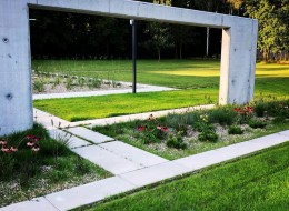 Minimalistyczna biel stała się dominantą jednej z posesji w Łodzi, na której elegancki ogród zaprojektowało Greenstudio Elizy Adamus z Piotrkowa Trybunalskiego. Spora przestrzeń wzbogacona została o liczne nasadzenia i ścieżki przecinające zieloną połać trawnika. Maksymalnie został także wyeksponowany istniejący już na działce iglasty zagajnik.  