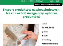 Zapraszamy na bezpłatne szkolenie dla architektów, studentów, wykonawców i wszystkich zainteresowanych tematyką, które odbędzie się 28 marca 2019 roku. Tematem webinarium, które poprowadzi firma Semmelrock będzie poradnik na co zwrócić uwagę przy wyborze produktów nawierzchniowych.