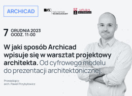 Rozwój narzędzi wspomagających projektowanie to przede wszystkim integracja różnych technik i metod w celu zwiększenia ich funkcjonalności oraz zapewnienia szerokiego wsparcia dla jak największej liczby procesów związanych z realizacją inwestycji. Archicad umożliwia, w ramach jednego systemu, nie tylko pracę nad projektem architektury, ale również tworzenia modelu analitycznego konstrukcji lub modelowanie instalacji. Wraz z możliwością wykorzystania narzędzi do automatyzacji procesu projektowania lub prezentacji idei projektowej jest efektywną platformą wspomagającą projektowanie wielobranżowe w technologii BIM. Zapraszamy na webinarium firmy WSC, które odbędzie się 7 grudnia 2023 o godz. 11:00. Udział w spotkaniu jest bezpłatny. Zapisz się już teraz. 