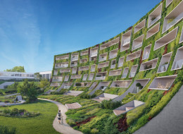 Zaprojektowany przez Roberta Koniecznego apartamentowiec Aura z wertykalnym ogrodem powstanie w Poznanie, na Winogradach, w pobliżu Cytadeli – jednego z najbardziej znanych poznańskich parków. Budynek wyróżnia się przede wszystkim zieloną elewacją, na której zostanie posadzonych aż 140 tysięcy roślin. To pierwszy projekt Roberta Koniecznego w Poznaniu i zarazem pierwszy tego typu obiekt w Polsce i pierwszy ogród wertykalny w Wielkopolsce. W realizację tego skomplikowanego projektu zaangażowani są także naukowcy z Politechniki Poznańskiej oraz Uniwersytetu Przyrodniczego. Głównym inwestorem jest poznański przedsiębiorca Piotr Voelkel.