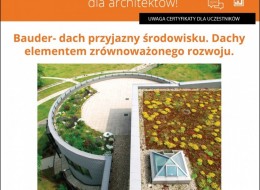24 listopada 2020 o godz. 11:00 odbędzie się spotkanie online, którego tematem będzie dach zielony jako element zrównoważonego rozwoju. 