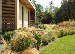 Naturalistyczny ogród znajdujący się na jednej z prywatnych krakowskich posesji został zaaranżowany w stylu ruchu new perennials, zakładającego zwrot ku dzikiej przyrodzie i gatunkom rodzimym, w pełni wykorzystując oferowane przez nich formy i struktury. Dodatkowym aspektem przemawiającym za utrzymaniem ogrodu w stylu naturalistycznym były upodobania właścicieli oraz jego położenie: w sąsiedztwie parku oraz rzeki. Projekt kompozycji i nowych nasadzeń przygotowało studio Projekt Zieleni.
