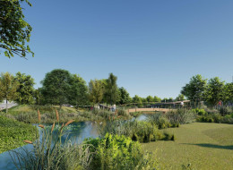 W obrębie rozwijającego się Miasteczka Wilanów, tuż obok nowego centrum handlowego Wilanów Park, powstaje miejski park o powierzchni ponad dwóch hektarów.