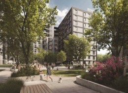 Zielone, ekologiczne osiedle z ogródkami sąsiedzkimi powstanie na łódzkim Widzewie w miejscu, gdzie obecnie znajduje się betonowy parking i stare centrum handlowe.