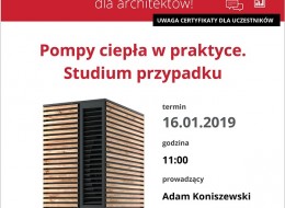 Webinarium dla architetków Dimplex: Pompy ciepła w praktyce. Studium przypadku