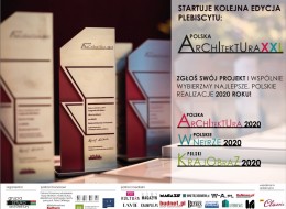 To już trzynasta edycja Plebiscytu Polska Architektura XXL, którego celem jest wspólne architektoniczne podsumowanie minionego roku oraz wyróżnienie najciekawszych realizacji. Propozycje można zgłaszać w trzech kategoriach: kubatura, wnętrza i krajobraz. Na zgłoszenia czekamy do 28 lutego 2021.
