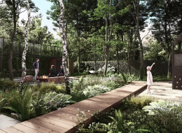 Projekt ogrodu w Podkowie Leśnej, którego autorami są Wojciech Pytel i Agnieszka Boruch, to przykład świadomego połączenia współczesnej estetyki z naturalnym kontekstem otoczenia. Na powierzchni 1100 m2 wyodrębniono dwie kontrastujące części: reprezentacyjną strefę frontową oraz leśny ogród rekreacyjny w głębi działki. 