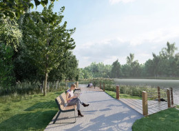 Wrocław wzbogaci się o kolejną przestrzeń rekreacyjną. Nad stawem Mała Cegielnia na osiedlu Pracze Odrzańskie powstanie park kieszonkowy finansowany z Wrocławskiego Budżetu Obywatelskiego