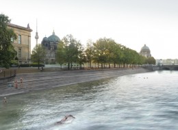 Nowe rozwiązanie przestrzenne pojawiło się dla tłocznej stolicy Niemiec w postaci atrakcyjnej przestrzeni przybliżającej centrum do natury jak nigdy dotąd. Źródłem przyrody ma być basen, liczne promenady i bulwary nadrzeczne oraz uzupełniające kompozycję mokradła. 