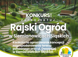 Zachęcamy studentów 4. lub 5. roku studiów jednolitych magisterskich, 1. lub 2. roku studiów magisterskich oraz ostatniego semestru studiów inżynierskich kierunku architektura, architektura i urbanistyka, architektura krajobrazu, gospodarka przestrzenna lub urbanistyka do wzięcia udziału w konkursie na opracowanie koncepcji zagospodarowania terenu położonego przy ul. Dworskiej w Siemianowicach Śląskich. Celem konkursu jest wyłonienie najciekawszych prac, które obrazowałyby potencjał tego obszaru jako miejskiego partycypacyjnego ogrodu. Jest to jedno z wielu przedsięwzięć rewitalizacyjnych zapisanych w przyjętym „Gminnym Programie Rewitalizacji Miasta Siemianowice Śląskie do 2030 roku”.