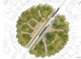 Nowy projekt pracowni iKROPKA ukwieci wrocławskie rondo. Historyczny skwer odzyska dawny sznyt w wielobarwnej odsłonie z rabat i łąk kwietnych.