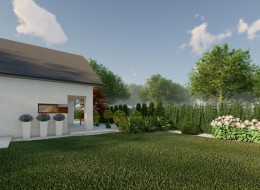 Lubimy nowoczesne projekty ogrodów, w których zieleń zaprojektowana została niemal od linijki. Oto jeden z nich – projekt ogrodu nowoczesnego w Sosnowcu