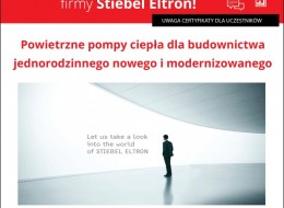 Wymiana wiedzy i doświadczeń - powietrzne pompy ciepła dla budownictwa jednorodzinnego nowego i modernizowanego. Webinarium firmy Stiebel Eltron