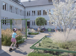 Projekt zagospodarowania dziedzińca Zespołu Szkół Miejskich nr 5 w Jaśle to kompleksowe opracowanie, którego celem jest zmiana charakteru terenu szkolnego zdominowanego dotąd przez powierzchnie utwardzone.