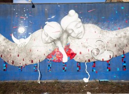 Na jednej z łódzkich ścian w Łodzi powstał mural, zaprojektowany przez katowicką artystkę Monę Tusz.