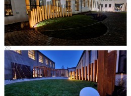 Przestrzeń między budynkami często pozostaje pominięta – szczególnie jeśli chodzi o kompleksy biurowe albo zakłady produkcyjne. Projekt biura Zieleń Design pokazuje, że teren wokół miejsca pracy również może być zielony, a przez to przyjazny