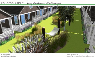 Projekt - teren wokół domków letniskowych