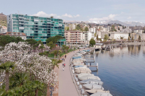 Nowe oblicze nabrzeża jeziora Lugano.