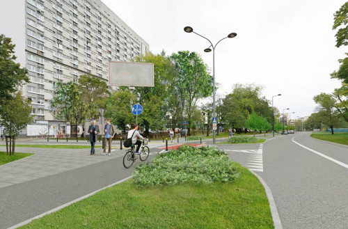 Nowa ścieżka rowerowa w centrum Warszawy