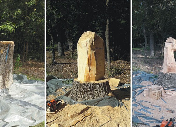 Rzeźby w pniach starych drzew - Trendy w architekturze krajobrazu - Sztuka  Krajobrazu