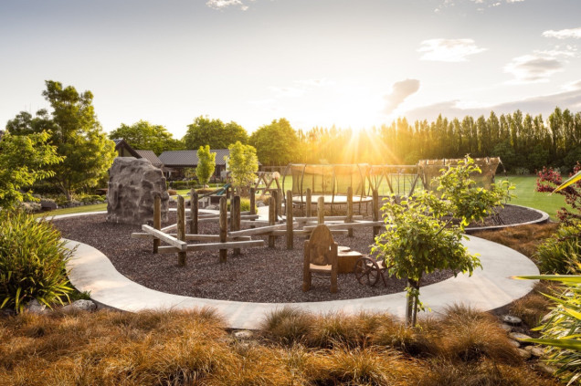Prywatny ogród w nowozelandzkim Christchurch