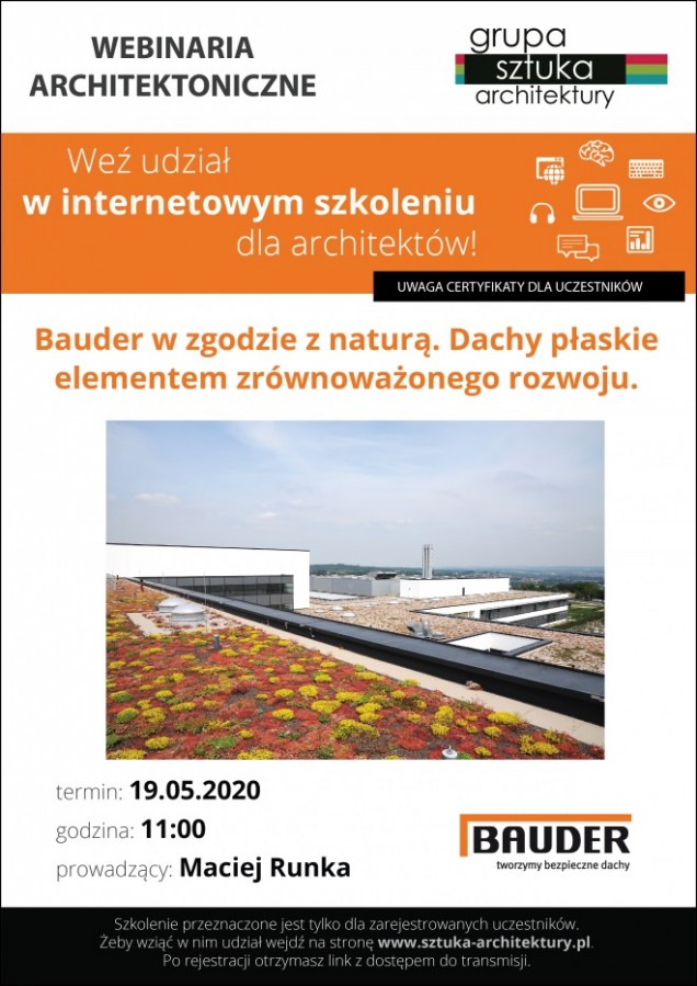 Dachy płaskie. Szkolenie Bauder