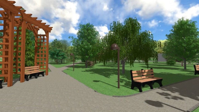 park przy szpitalu w częstochowie