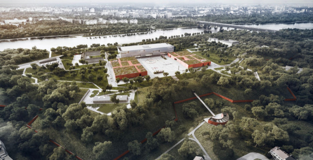 kładka piesza nad fosą Cytadeli Warszawskiej