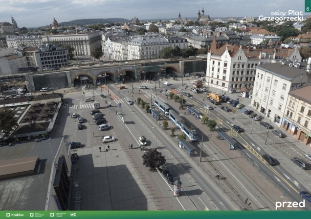 Nowy plac Grzegorzecki w Krakowie