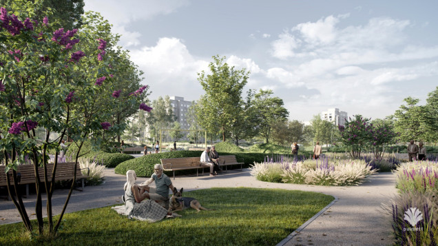 Park linearny nad Południową Obwodnicą Warszawy