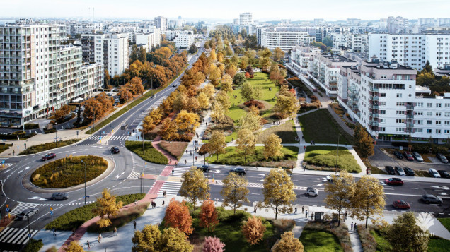 Park linearny nad Południową Obwodnicą Warszawy