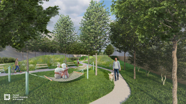 Park Złocień w Krakowie