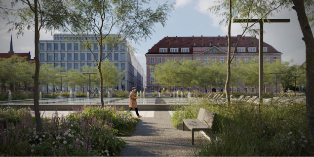 Zielony plac Nowy Targ we Wrocławiu