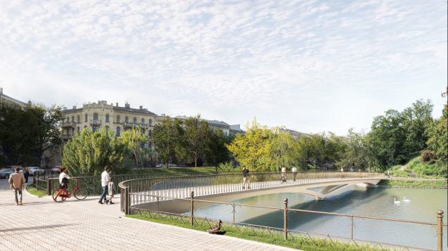 łabędzia kładka wrocław projekt