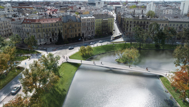 łabędzia kładka wrocław projekt