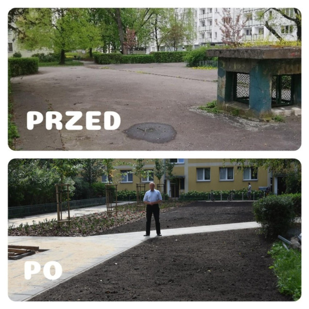 Zielone podwórka w warszawskim Śródmieściu