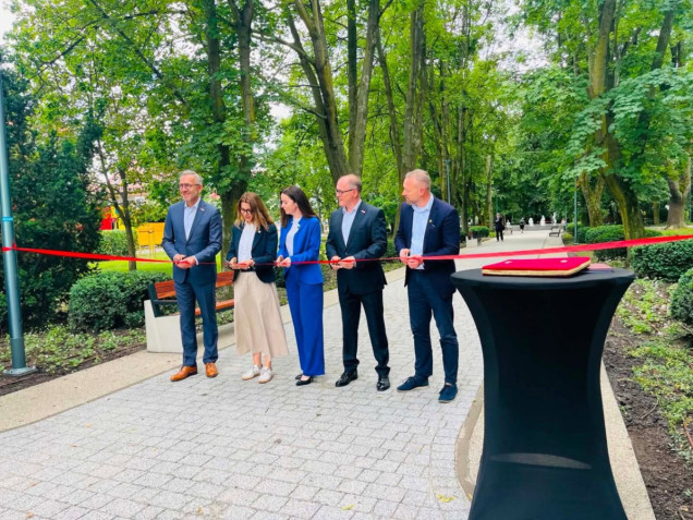 Park w Namysłowie po rewitalizacji