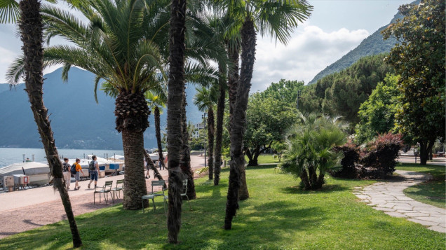 Nowe oblicze nabrzeża jeziora Lugano.
