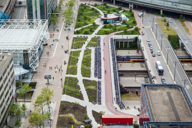 Amsterdamski Orlyplein – beton zamieniony w zieleń