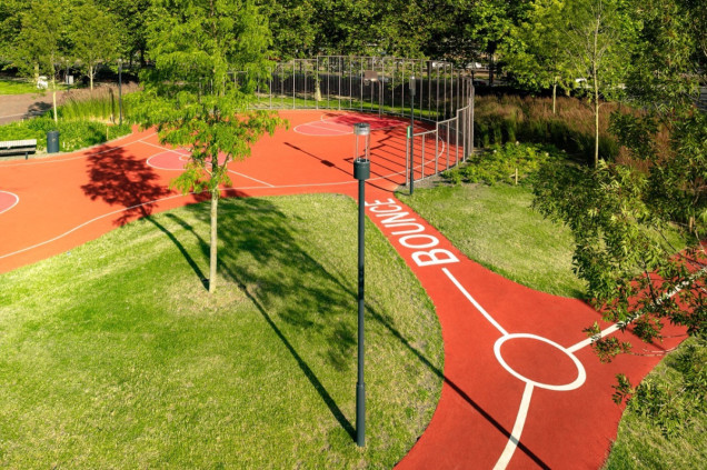 Nowy park miejski Bogaardplein w Rijswiku