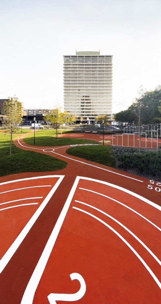 Nowy park miejski Bogaardplein w Rijswiku