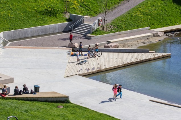 Park nad rzeką w Oslo