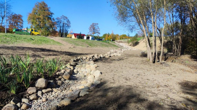 Naturalistyczny ogród deszczowy w Szczytnej