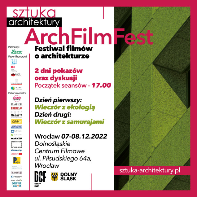 ArchFilmFest we Wrocławiu. 2 dni pokazów oraz dyskusji