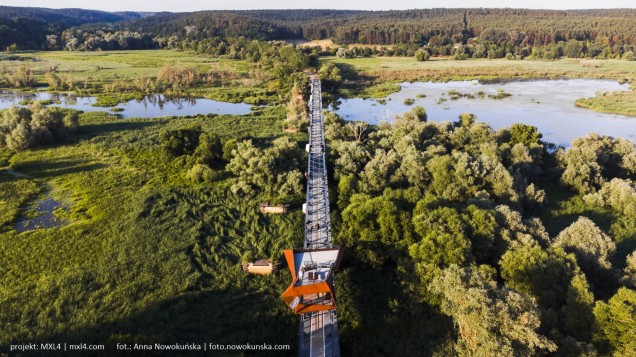 Platforma widokowa na moście w Siekierkach