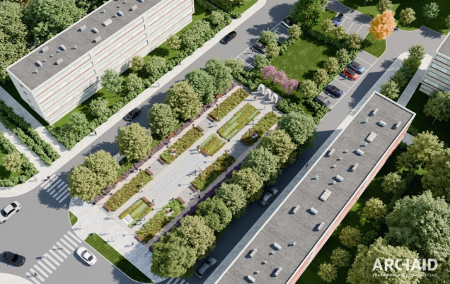 Nowy park kieszonkowy na Starym Rynku w szczecińskim Dąbiu